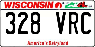 WI license plate 328VRC