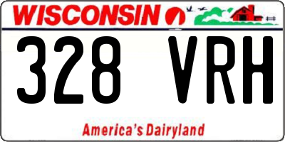WI license plate 328VRH