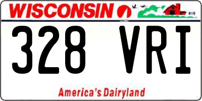 WI license plate 328VRI