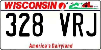WI license plate 328VRJ