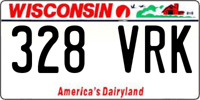WI license plate 328VRK