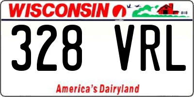 WI license plate 328VRL