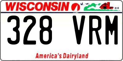 WI license plate 328VRM