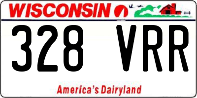 WI license plate 328VRR