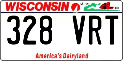 WI license plate 328VRT