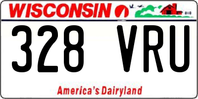WI license plate 328VRU