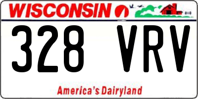 WI license plate 328VRV