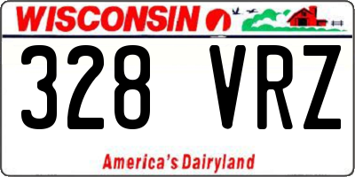 WI license plate 328VRZ