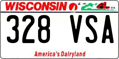 WI license plate 328VSA