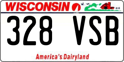 WI license plate 328VSB