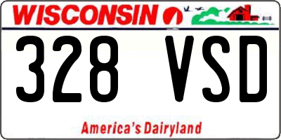WI license plate 328VSD