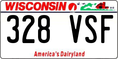 WI license plate 328VSF