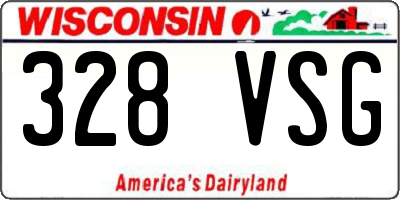 WI license plate 328VSG