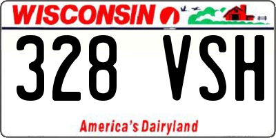 WI license plate 328VSH
