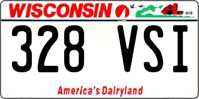 WI license plate 328VSI