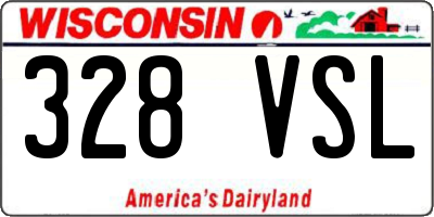 WI license plate 328VSL