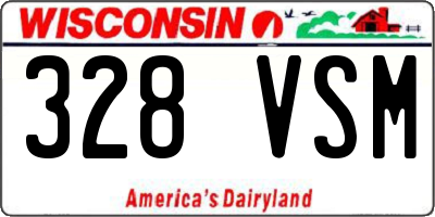 WI license plate 328VSM