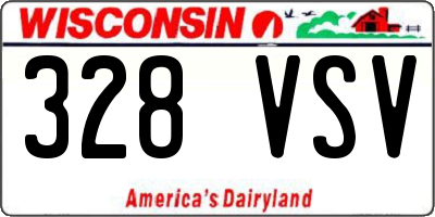 WI license plate 328VSV