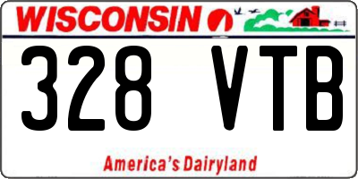 WI license plate 328VTB