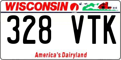 WI license plate 328VTK