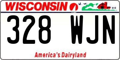 WI license plate 328WJN