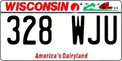 WI license plate 328WJU