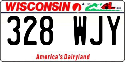 WI license plate 328WJY