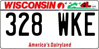 WI license plate 328WKE