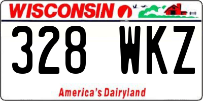 WI license plate 328WKZ