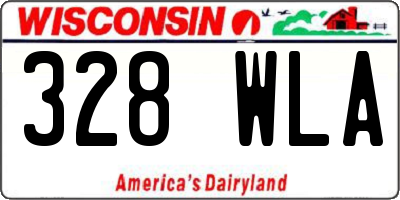 WI license plate 328WLA