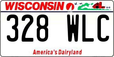 WI license plate 328WLC