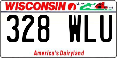 WI license plate 328WLU