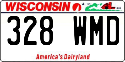 WI license plate 328WMD