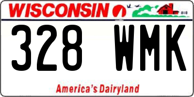 WI license plate 328WMK