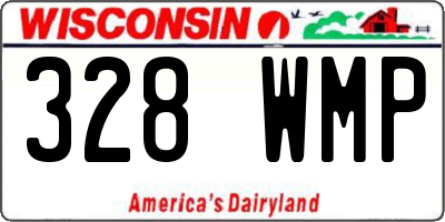WI license plate 328WMP