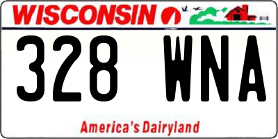 WI license plate 328WNA