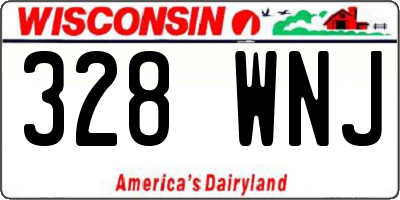 WI license plate 328WNJ