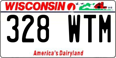 WI license plate 328WTM