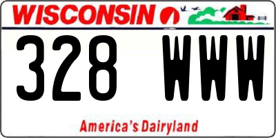 WI license plate 328WWW