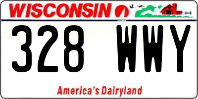 WI license plate 328WWY