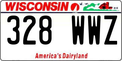 WI license plate 328WWZ