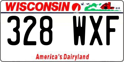 WI license plate 328WXF