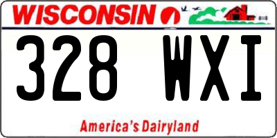 WI license plate 328WXI