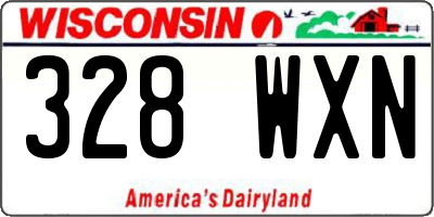 WI license plate 328WXN