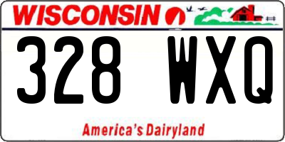 WI license plate 328WXQ