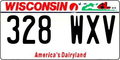 WI license plate 328WXV