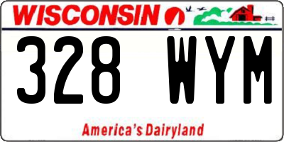 WI license plate 328WYM