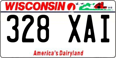 WI license plate 328XAI
