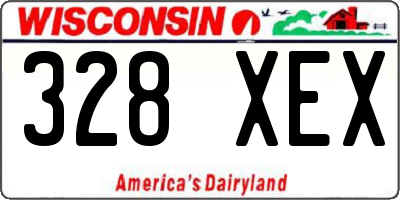 WI license plate 328XEX