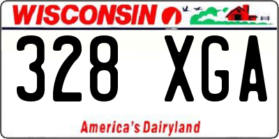 WI license plate 328XGA